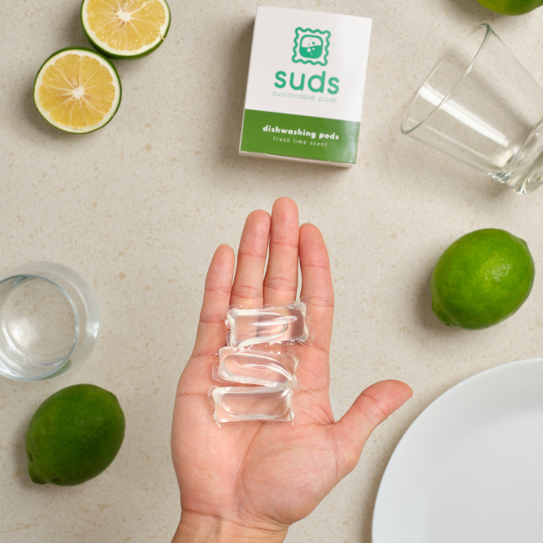 Dishwashing Liquid Pods Fresh Lime Scent Starter (1 Liter) Suds